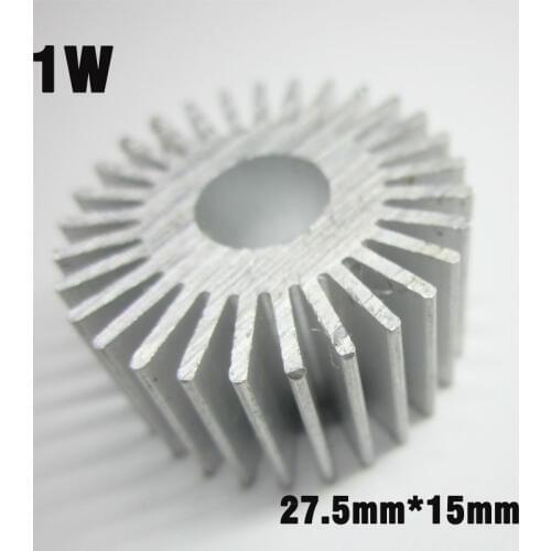 10pcs 1W Heat Sink Radiator, D27mm H15mm Cylinder Aluminum Profile For 1W 3W 5W LED Lamp DIY LED Accessories