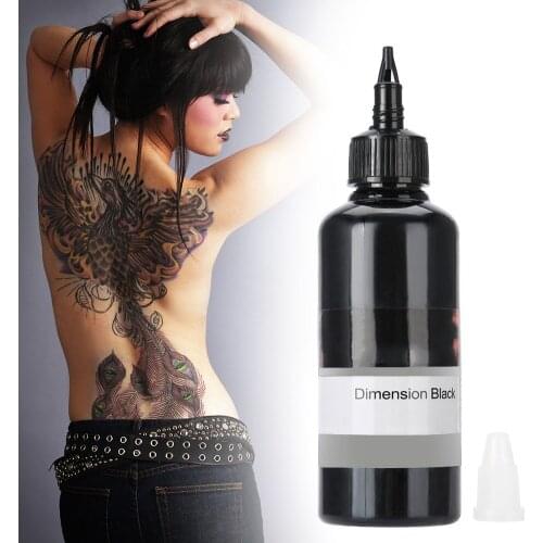 100ml Black Natural Plant Safe Professional Tattoo Ink Body Paint Pigment Semi-Pernament Makeup Monochrome Coloring Beauty Inks