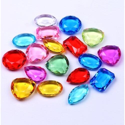 30Piece Pirate Treasure Hunt Kids Toys Boys Girls Multi-Colored Diamond Gems Jewels Jewelry Speelgoed Meisjes Party Favors