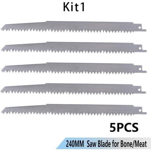 5pcs Saw Blades Reciprocating Stainless Steel For Frozen Meat,Ice,Wood Cutting Tools Accessories Hand Tool Parts