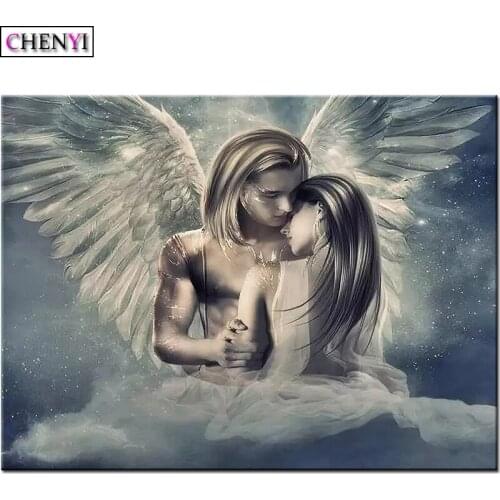 DIY 5D Diamond Painting Angel Lover Embroidery Diamond Mosaic Cross Stitch Rhinestones Art Handmade Picture By Number Home Decor