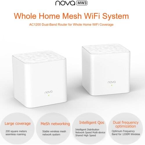 Tenda MW3 Home Wireless WiFi Bridge Dual-Band WiFi Router APP Remote Manage Router Mode Bridge Mode