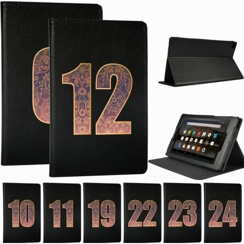 Case For Amazon Fire 7 5/7/9th / HD8 (6/7/8th) /HD10(5/7/9th) Printed Lucky numbers PU Leather Stand Tablet Case Cover