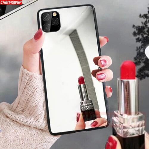 Fashion Glitter Mirror Case For iPhone 11 Pro XS MAX XR 7 8 Plus X Luxury Soft TPU Phone Protection Acrylic Back Cover Coque