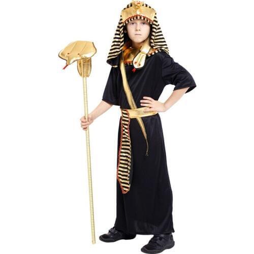 1 set Halloween Boy Egyptian Pharaoh Costume Kids Costume for Boys Christmas Holiday Party costume Child