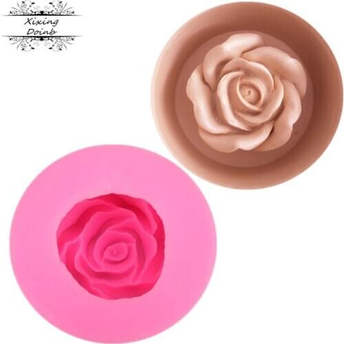 3D rose shaped silicone jelly mold cake decoration tools Candy Chocolate Mold kitchen baking supplies decoration tools