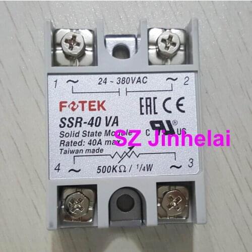 FOTEK SSR-40VA Authentic original Single-phase solid state relay 24-380VAC 500K 40A
