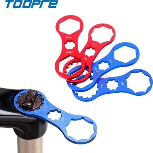 TOOPRE Mountain Bike Red/Blue Fork Shoulder Cover Wrench 12/14g Iamok Aluminium Alloy Removal Tool Ultra Light Bicycle Parts