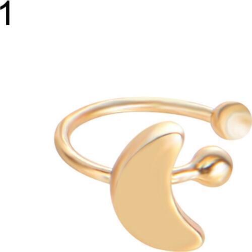 Korean Style Heart Star Triangle Moon Ear Cuff Clip-On Earrings Girls Jewelry