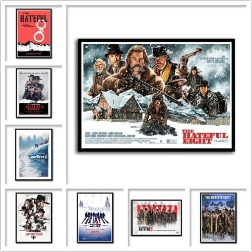 Quentin Tarantino Classic Movies The Hateful Eight Wall Stickers White Coated Paper Prints High Definition Home Decoration