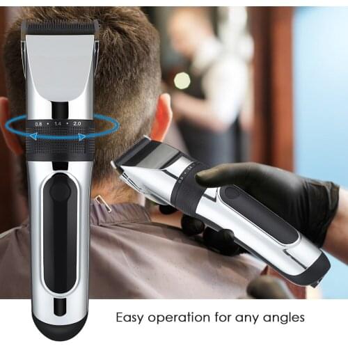 Professional Hair Trimmer Blade for Men Rechargeable Electric Hair Clipper LCD Display Mens Cordless Beard Hair Cutting Machine