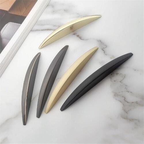 Minimalist One-character Bar Zinc Alloy Handle Golden Wardrobe Drawer Cabinet Door Knob Handles Furniture Pulls