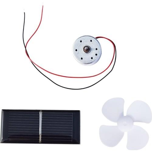 0.5V/250mA Solar Panel Monocrystalline Silicon DIY Toy With Motor Fan 0.125W Mini Solar Cell Battery Charger DIY Solar Module