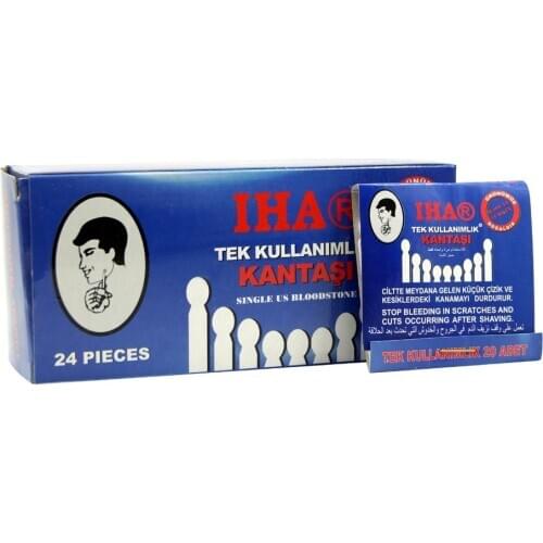 IHA Disposable After Shave Cut Blood Stopper Alum Stick 24 small pack / 480 sticks