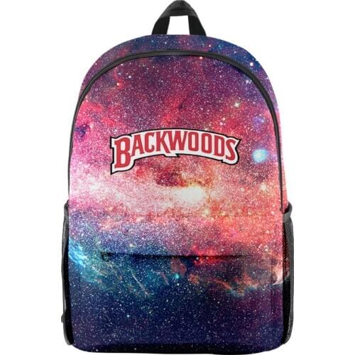 BACKWOODS Cigar Starry Sky 3D Digital Color Printing Campus Student Backpack Laptop Bag Youth Casual Fashion Bag