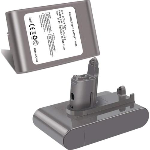 22.2V 3.0Ah 4.0Ah DC34 Replacement Battery for Dyson Type B DC44 DC35 DC31 DC56 DC57 DC45 Handheld Vacuum Rechargeable Batteries