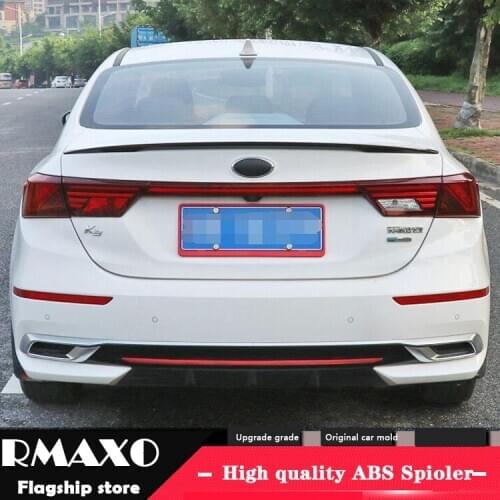 For Forte K3 Spoiler 2019-2020 KIA Forte K3 TF High Quality Spoiler ABS Material Car Rear Wing Primer Color Rear Spoiler