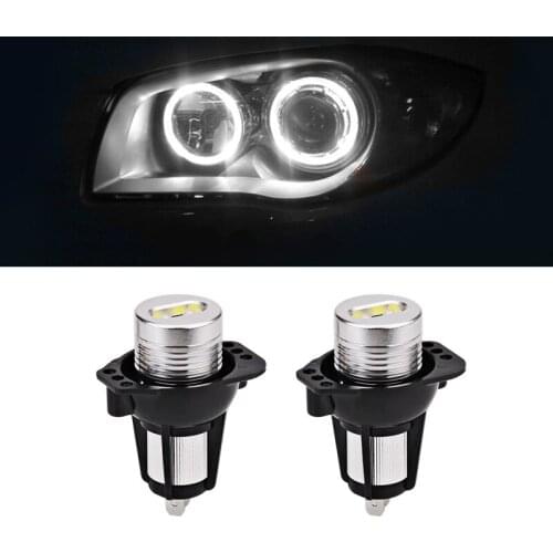 2pcs For BMW LED Angel Eyes Light Bulb 6500k White Angel Eyes Light No Error Bulb For BMW E90 E91 3 Series Sedan 03.2005-09.2008