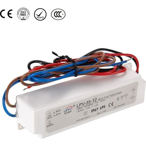 High quality 35w 15v waterproof power supply for led