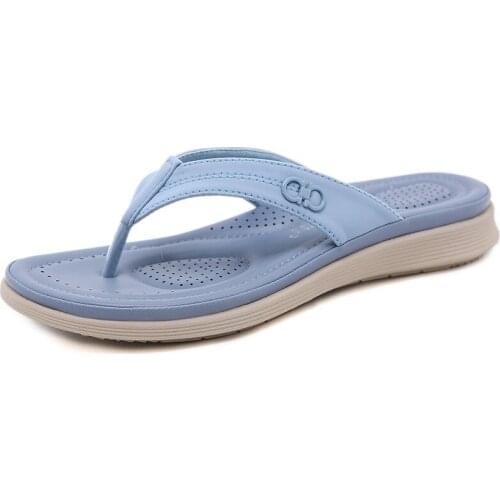 Womens Solid Color Flat-heeled Round Toe Wear Classic Sandals and Slippers, Retro Fashion All-match Beach Shoes