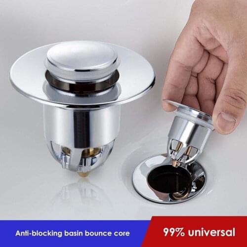 1.34~1.57 Inch Drain Bounce Core Washbasin Leaking Plug Filter Sink Stopper Pop Type Bathtub Drain Plug Kitchen Accessories