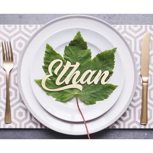 10pcs Wooden Laser Cut Names Wedding Table Place Name Cards For Guests Wedding Party Table Decoration Settings Name Tags