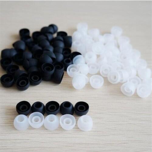 Hot 20 pcs Replacement Silicone EARBUD Tips for Skullcandy in-ear Earphones clear black