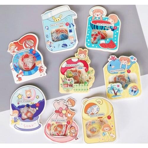40pcs/pack cartoon girl life stickers DIY diary decorative journal scrapbooking planner label stickers aesthetic stationery