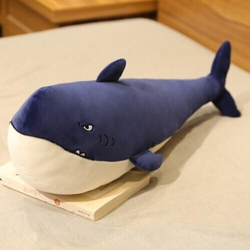 70/90CM Cute Shark Toy Plush Salted Fish Pillow Toy Soft Plush Stuffed Shark Doll Cushion Salted Fish Pillow Birthday Gift