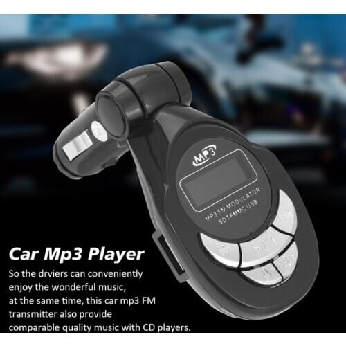 Car Vehicle MP3 Player Wireless FM Transmitter Audio Modulator USB CD MMC with Remote Control FM Radio APE Touch Tone