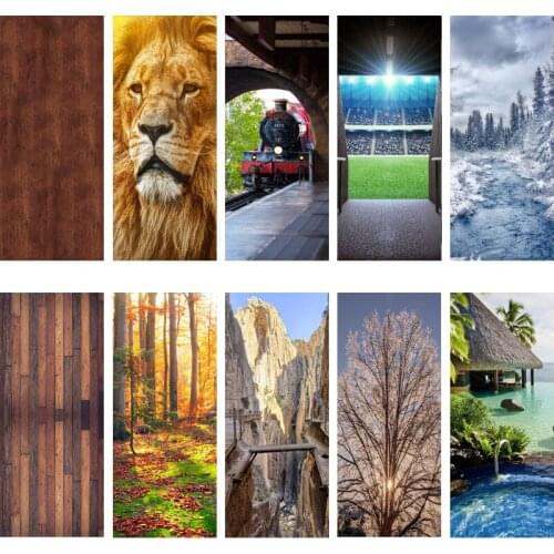 Free Shipping Hot Door Sticker Wallpaper Wall Stickers Wall Print Decal Wall Deco Wall Mural Photo self adhesive door Wrap