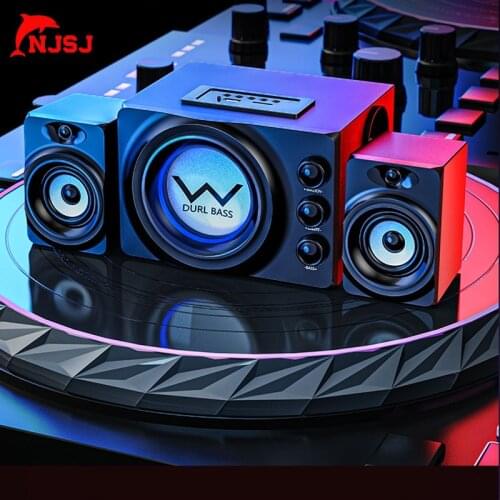 NJSJ RGB Speaker Audio Computer Speaker Desktop Laptop Multimedia Mobile Phone Subwoofer Wired USB Speaker