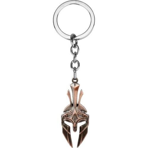 Spartan Helmet Keychain Cosplay Game Defensive Armor Mask Pendant Key Chains Men Key Key Rings Trinket Cospaly Key Holder