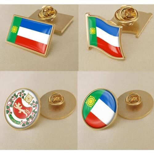 Coat of arms of Khakassia Flag Lapel Pins/Broochs/Badges