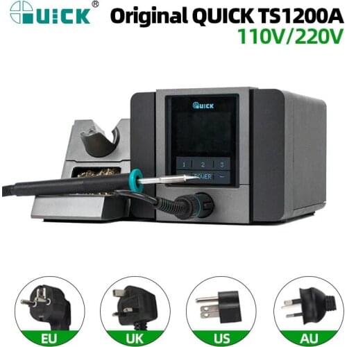 QUICK TS1200A Lead-free Soldering Station Electric Soldering Iron Fast Heating 120W Anti-static Welding Repair Tool In 8 Seconds