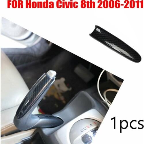 1PCS Decoration Cover ABS Carbon Fiber Black Carbon Fiber Style Central console Cover trim FOR HONDA Civic 8th 2006-2011 New Hot