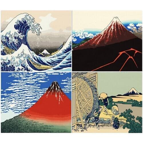 DIY Painting By Numbers Kanagawa surfing 50x40cm Wall Art Picture By Number Acrylic Canvas By Numbers For Home Decors