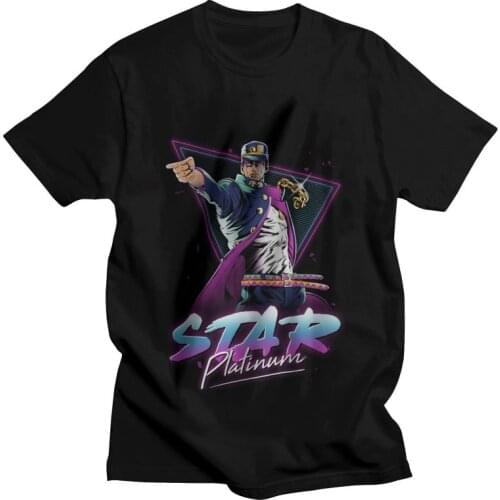 Jotaro Kujo Anime Manga Lover T Shirt Mens 100% Cotton Printed T-shirts Fashion Tshirt Short Sleeve Jojos Bizarre Adventure Tee