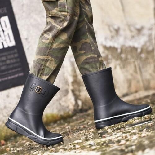 HaoPei tube fishing in summer prevent slippery rain man ensure waterproof shoes fashion boots tidal flat rubber han edition