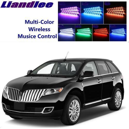 LiandLee Car Glow Interior Floor Decorative Seats Accent Ambient Neon light For Lincoln MKX MK1 2007~2015