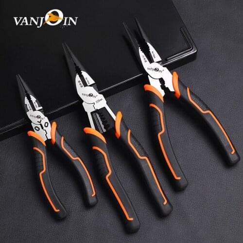9 Inch Multifunctional Universal Long Nose Cutting Pliers Crimping Tool Wire Stripper Hand Tools Alicates Electricista