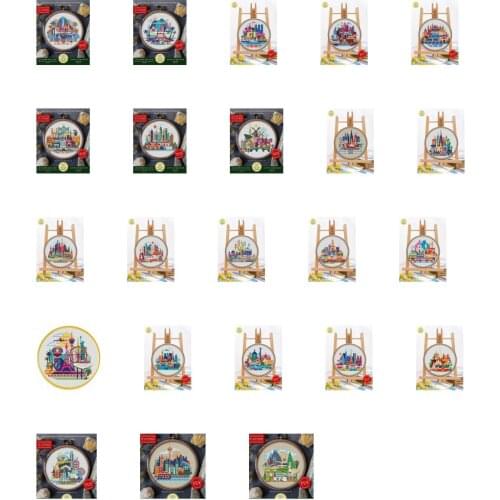 City round 11CT/14CT/18CT/25CT/28CT tree patterns Counted Cross Stitch DIY Cross Stitch Kits Embroidery Needlework Sets