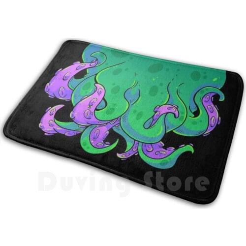 Tentacles Mat Rug Carpet Anti-Slip Floor Mats Bedroom Mat Rug Carpet Carpet Cthulhu Tentacle Octopus Squid Monster Green Horror