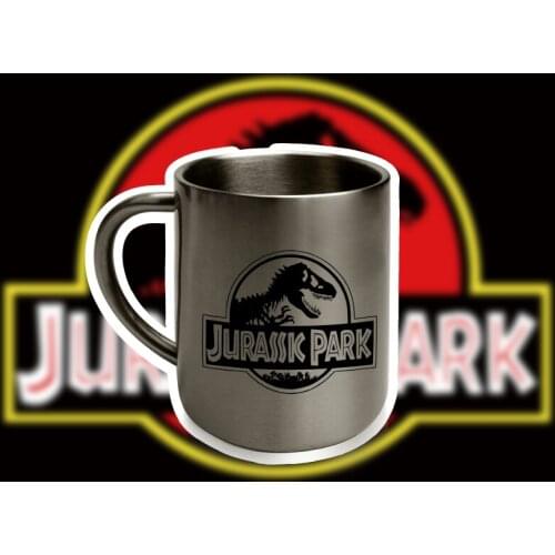 New Arrival Tyrannosaurus Logo 300ml Double Wall 304 Stainless Steel Cup Coffee Milk Tea Water Travel Mug for Outdoor Drinking