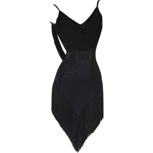 Latin Dance Practice Clothes Fringed Dress Modern Dancing Top High-end Custom Competition Performance Costumes