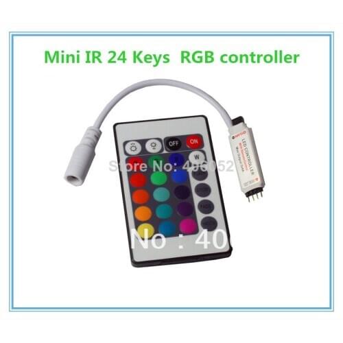 Wholesale 100set/lot High Quality Dc 12v Wireless IR Remote Infrared Controller Led Strip Rgb Controller 24 Key 10 Common Anode