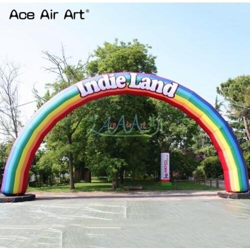 Semicircle rainbow archway inflatable welcome gate entrance arch,entry door,advertising arch for park