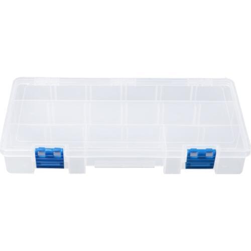 Portable 15 Components Storage Box Hardware Tool Parts Case Transparent Plastic