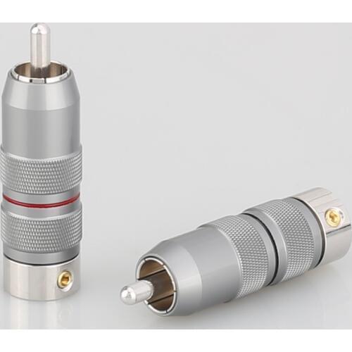 Viborg VR107R RCA Plug Pure Copper connectors audio cable plug