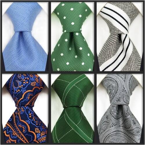 Blue Fashion Silk Ties for Classic Extra Long Green Gray Mens Necktie Paisley 63" 160cm Wedding Blue Business
